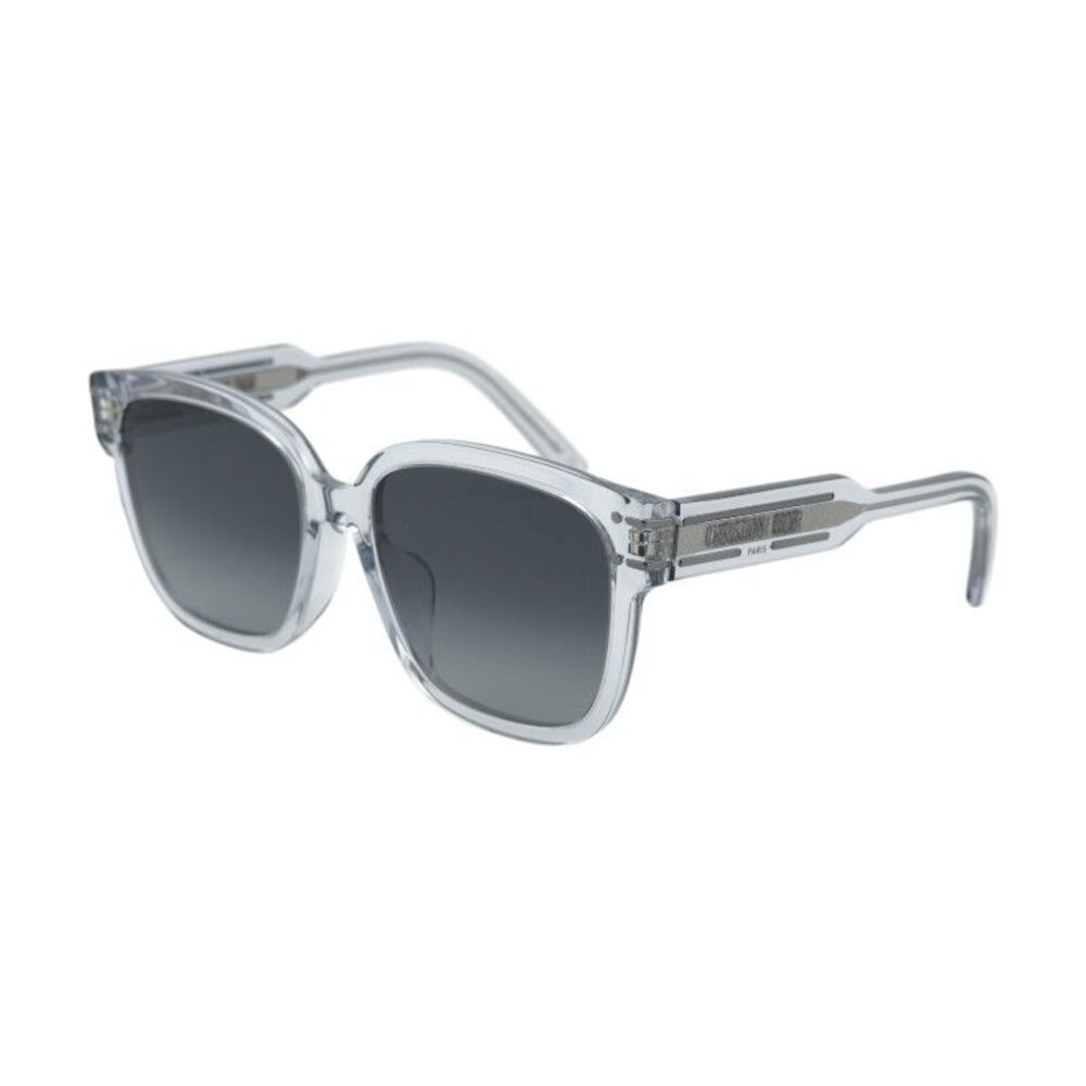 Dior Sunglasses Square Full Rim, Transparent Grey Frame and Grey Gradient Lens